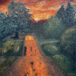 Put, priroda, Ulje na platnu, kartonska podloga.