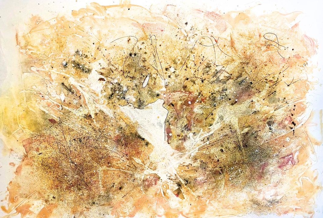 Apstraktna umetnicka slika na platnu