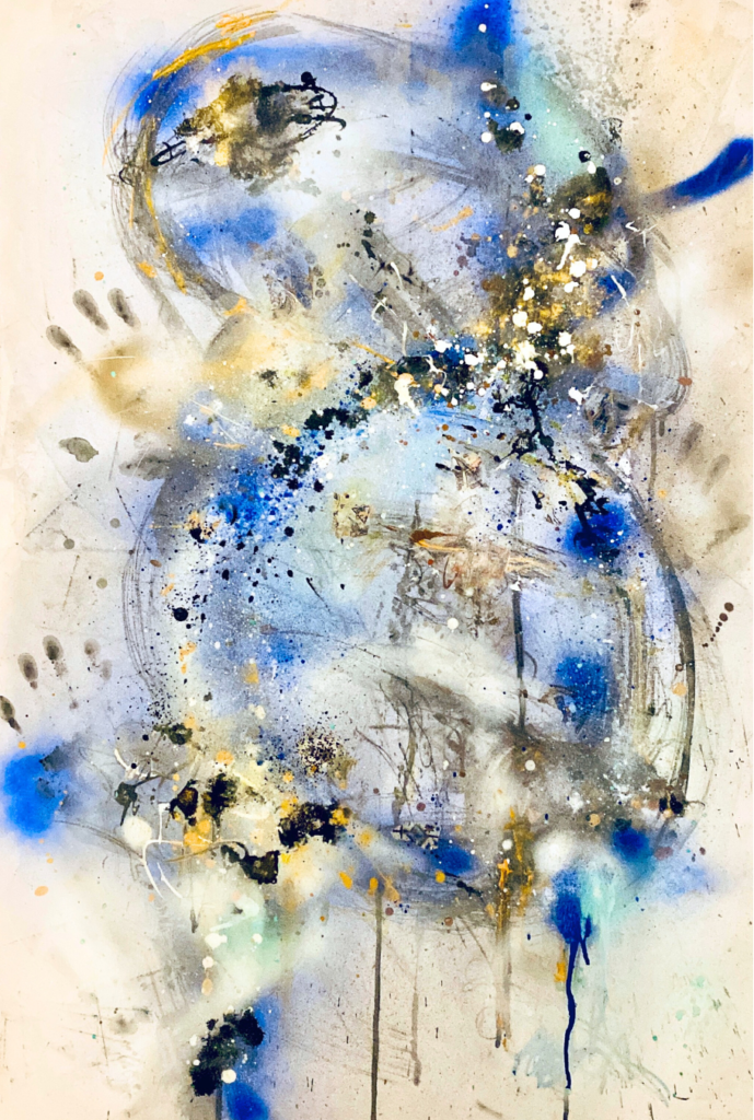 Apstraktna umetnicka slika na platnu