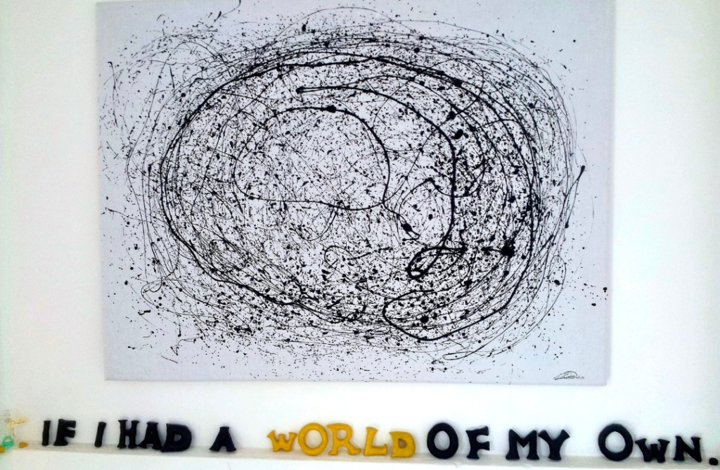 Apstraktna umetnička slika na platnu